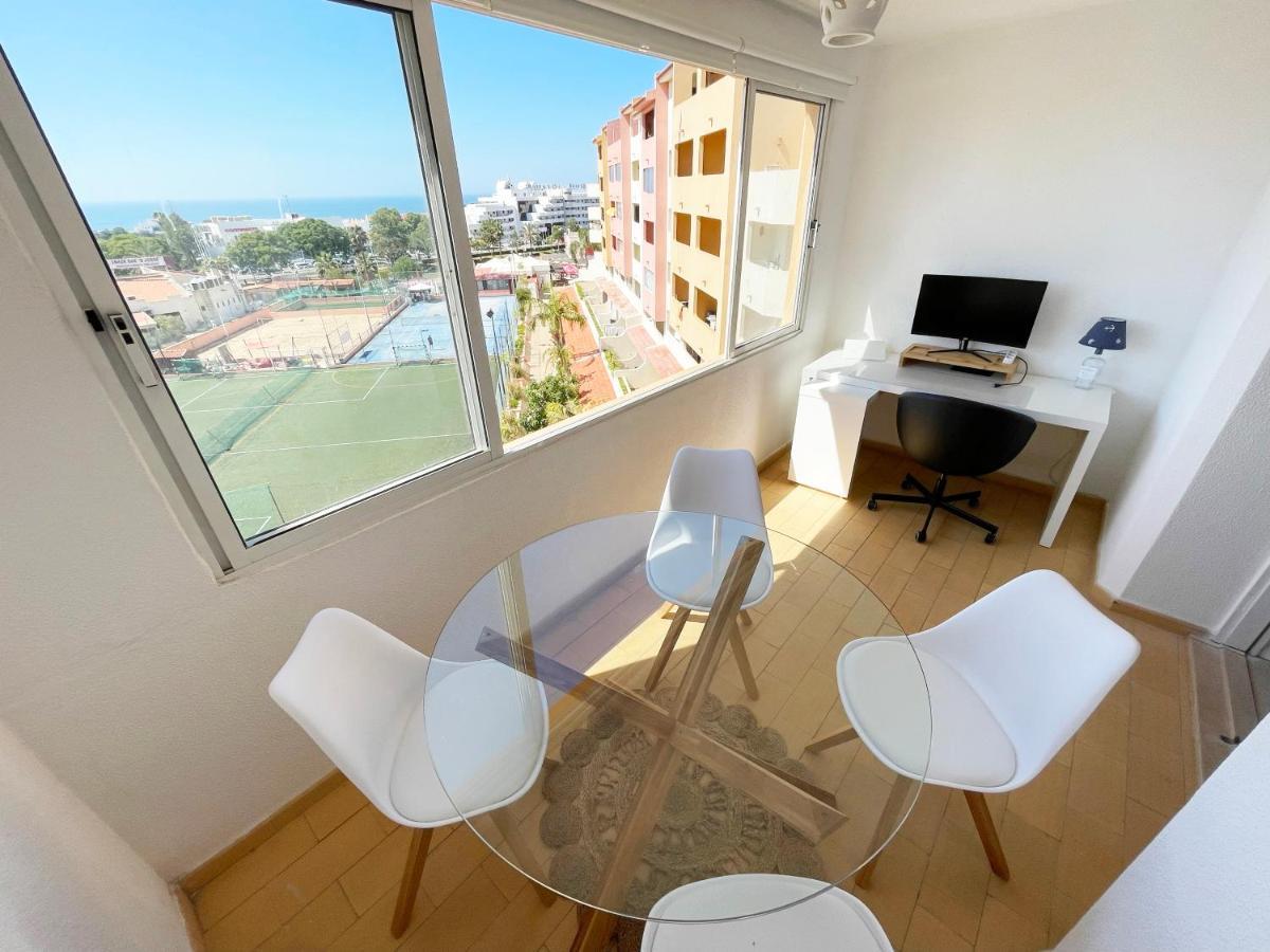 Panoramic Seaview - 2 Bedroom, Main Ave, 15 Min Walk Beach, Workspace Albufeira Eksteriør bilde